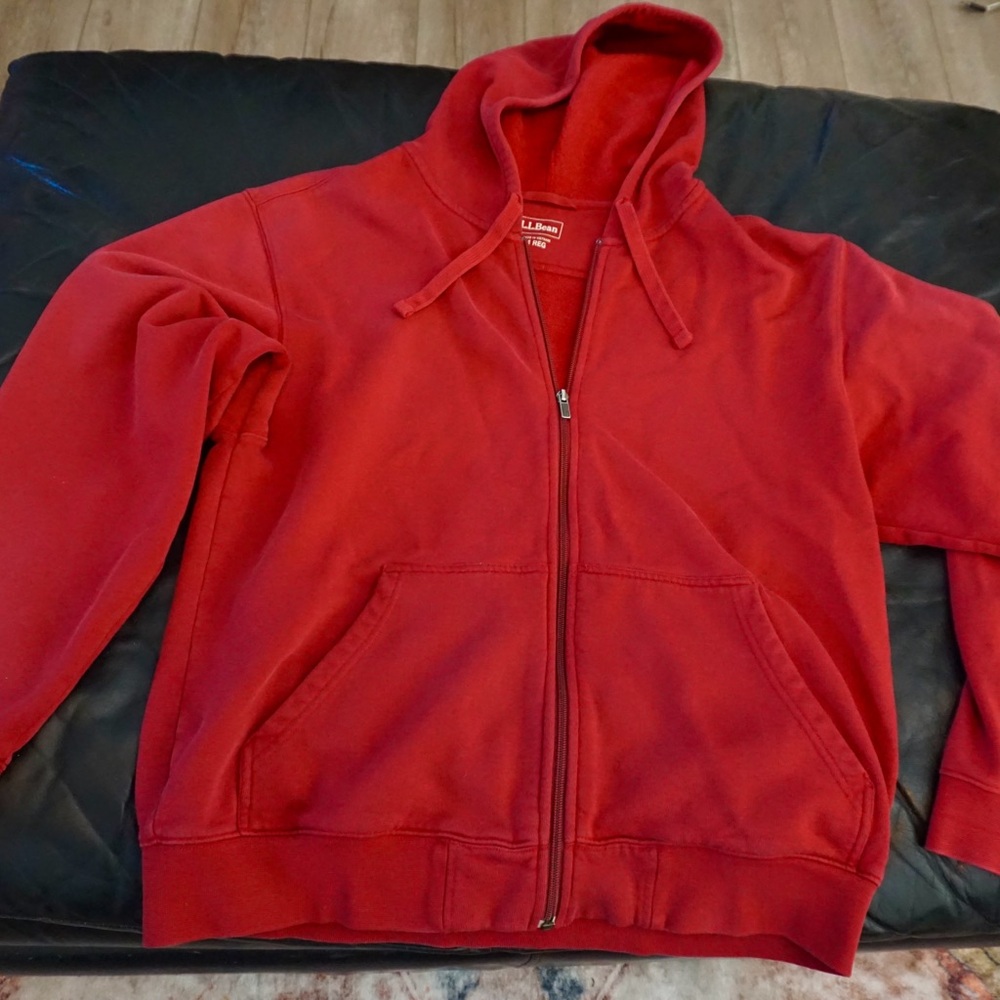 L.L. Bean Maroon Full-Zip Jacket -Size M